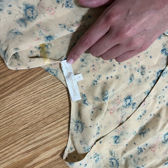 LOVESHACKFANCY Andie Silk Midi Dress Size 4 - Picture 5 of 10